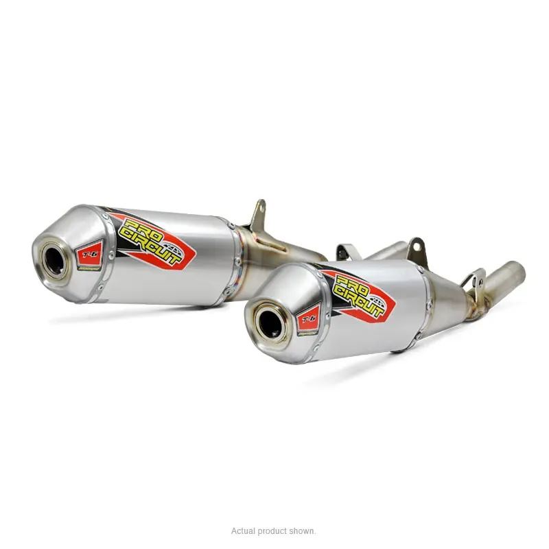 Pro Circuit T-6 Stainless Dual Slip-On Silencer For Honda CRF 250R 2018-2019